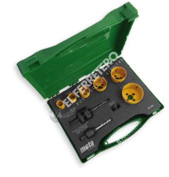 Juego Sierra Copa 6 Piezas (19, 22, 32, 38, 44 y 57 mm.) con Soporte