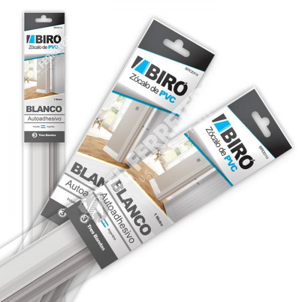 Zocalo de PVC Autoadhesivo C/ Cepillo Blanco x 1 m.