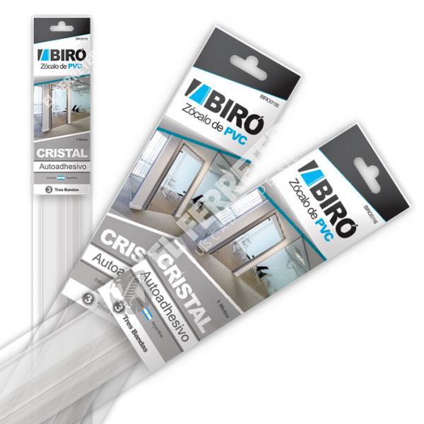 Zocalo de PVC Autoadhesivo C/ Cepillo Cristal x 1 m.